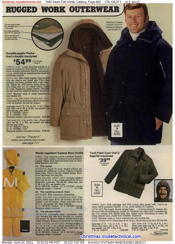 1980 Sears Fall Winter Catalog, Page 665