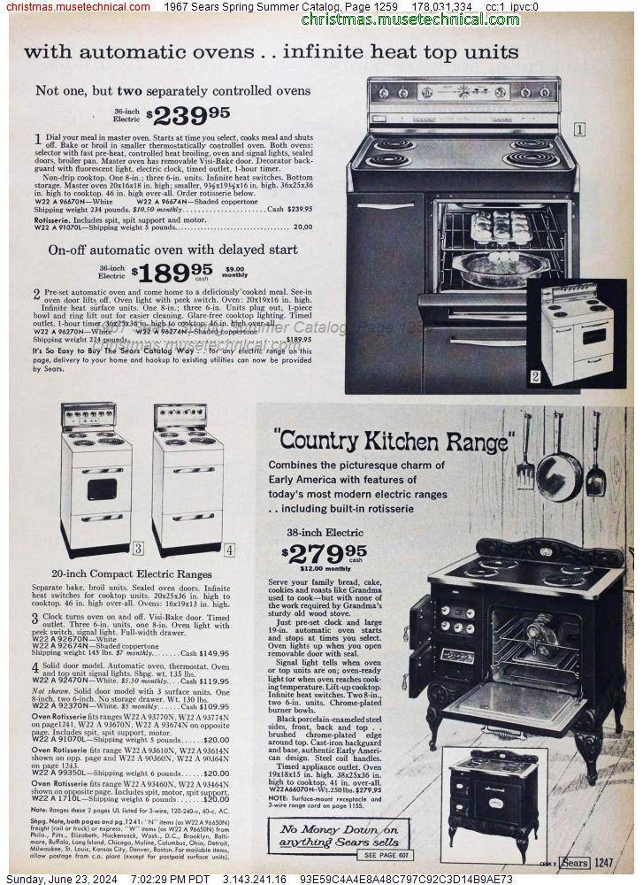 1967 Sears Spring Summer Catalog, Page 1259