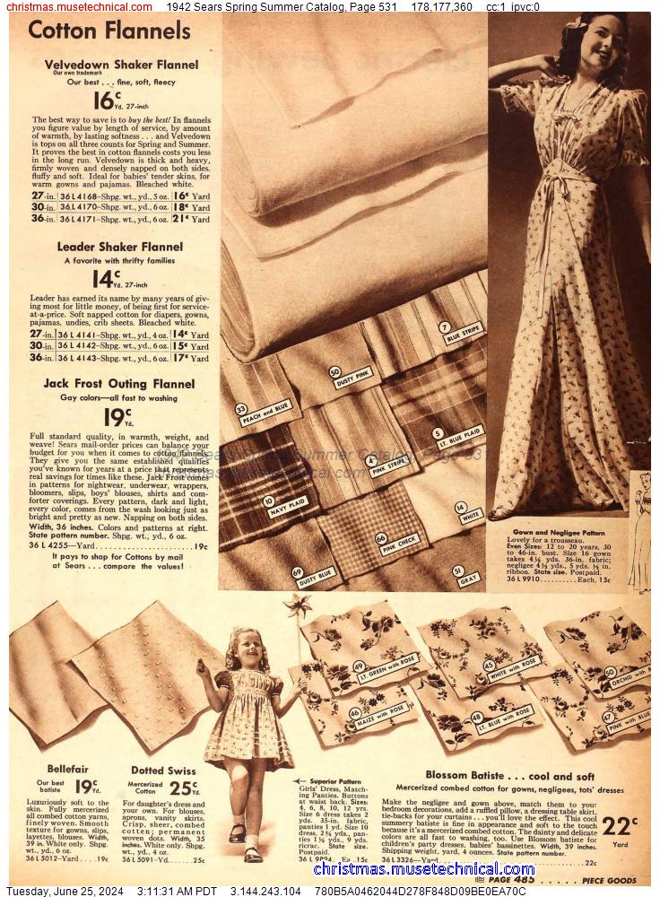 1942 Sears Spring Summer Catalog, Page 531