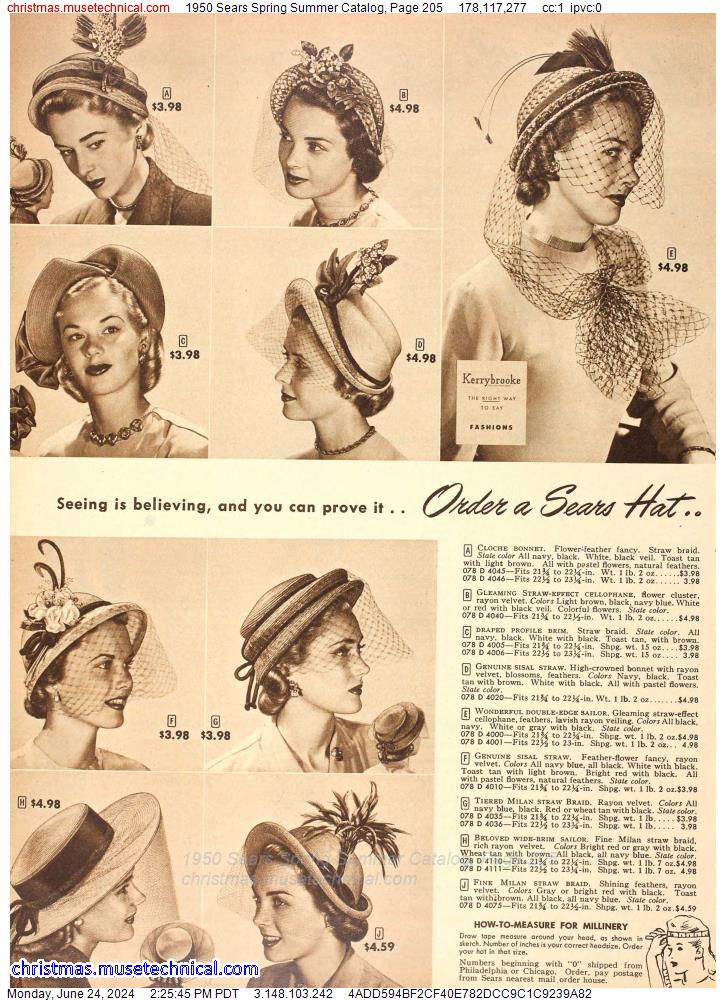1950 Sears Spring Summer Catalog, Page 205