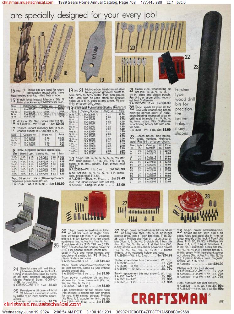1989 Sears Home Annual Catalog, Page 708