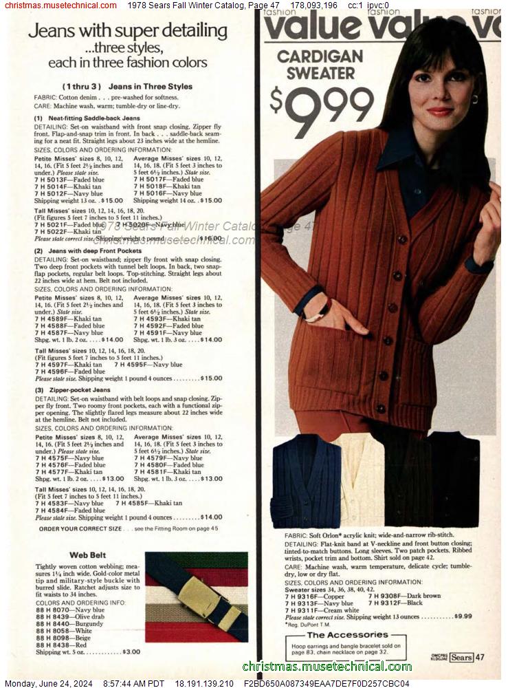 1978 Sears Fall Winter Catalog, Page 47
