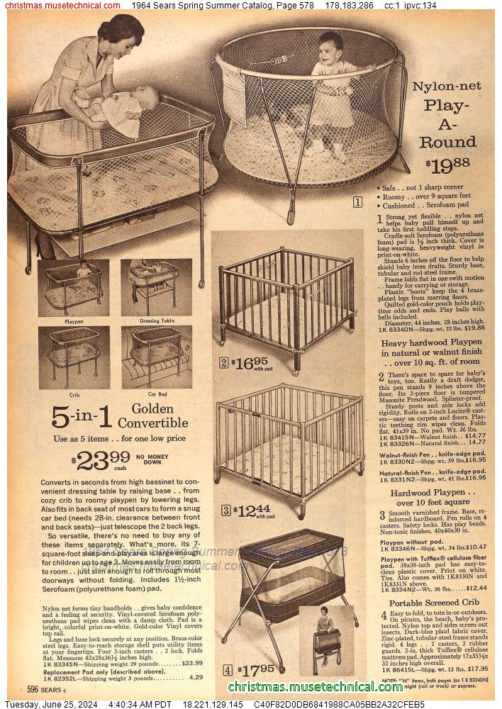 1964 Sears Spring Summer Catalog, Page 578