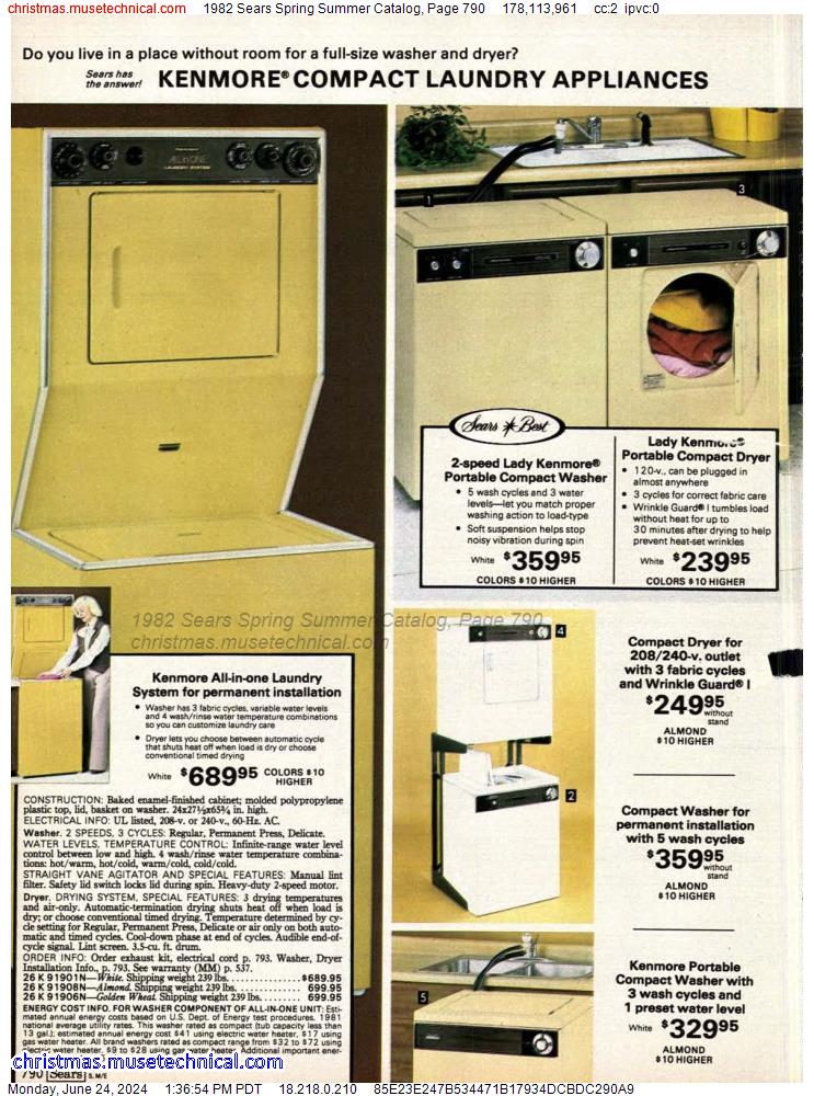 1982 Sears Spring Summer Catalog, Page 790