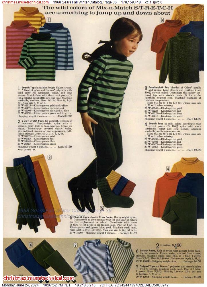 1968 Sears Fall Winter Catalog, Page 36