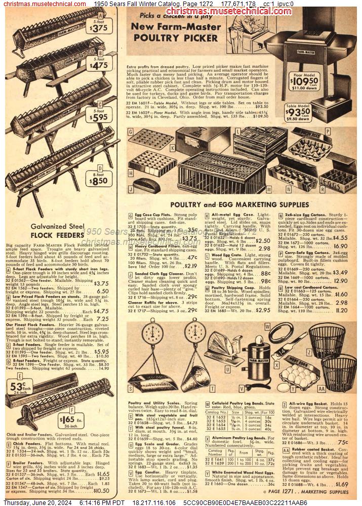 1950 Sears Fall Winter Catalog, Page 1272