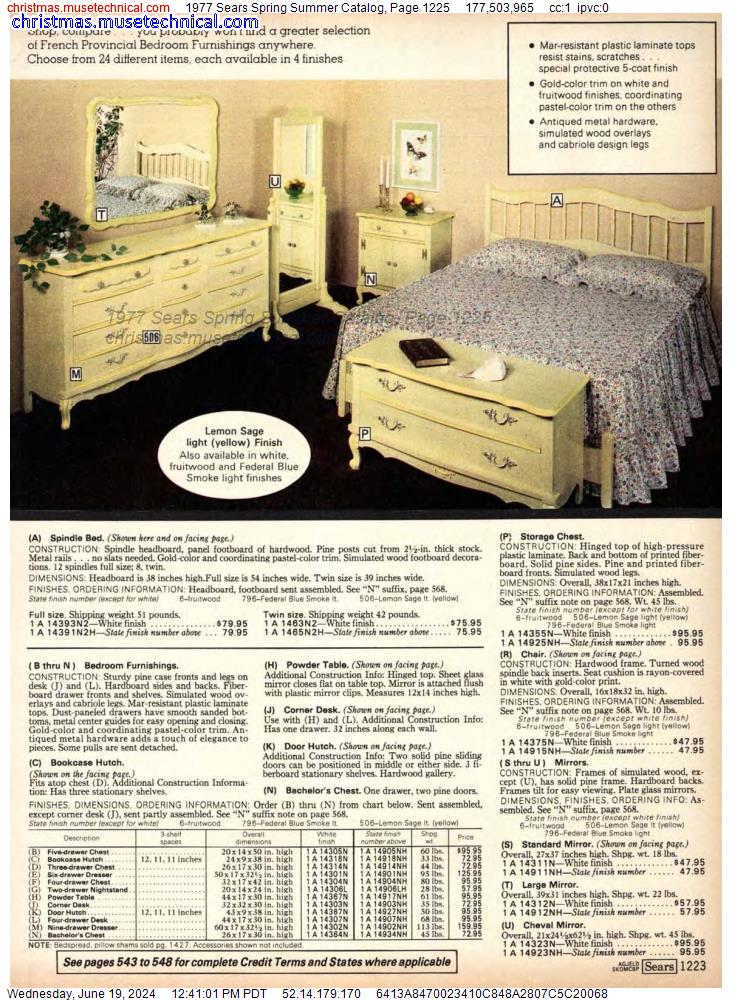 1977 Sears Spring Summer Catalog, Page 1225
