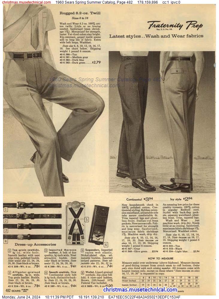 1960 Sears Spring Summer Catalog, Page 482