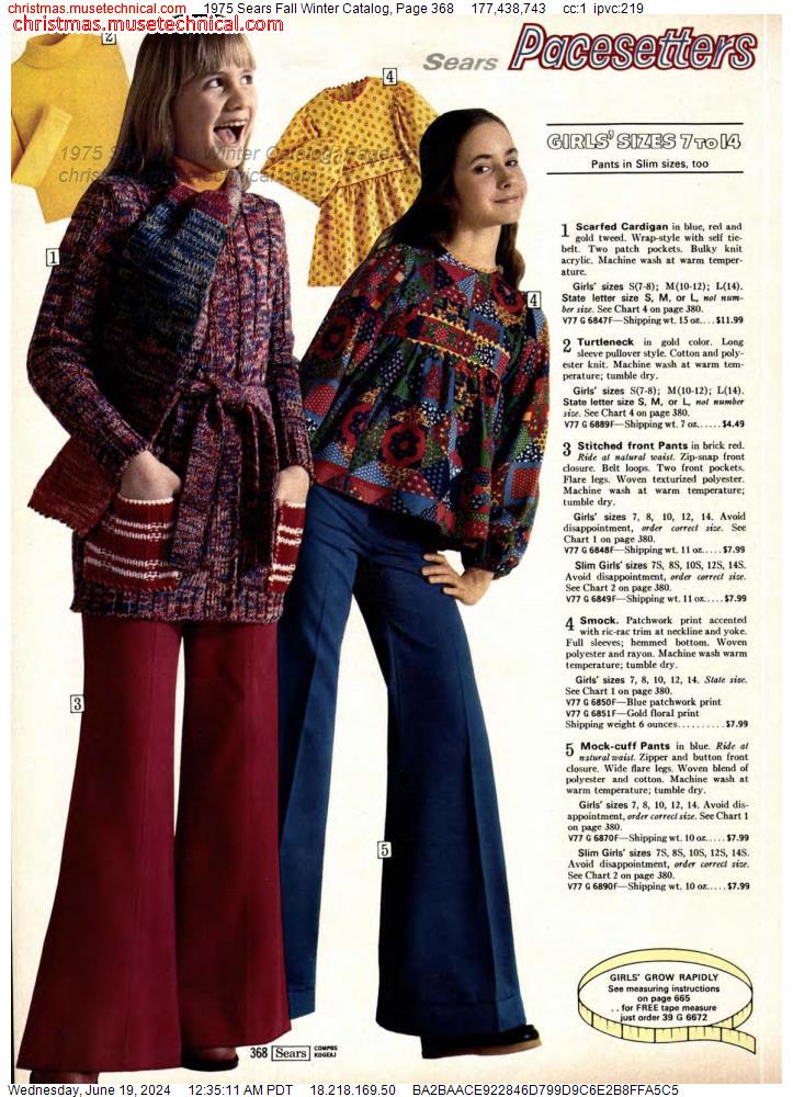 1975 Sears Fall Winter Catalog, Page 368