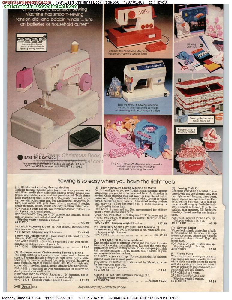 1981 Sears Christmas Book, Page 550