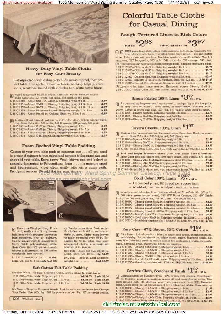 1965 Montgomery Ward Spring Summer Catalog, Page 1208