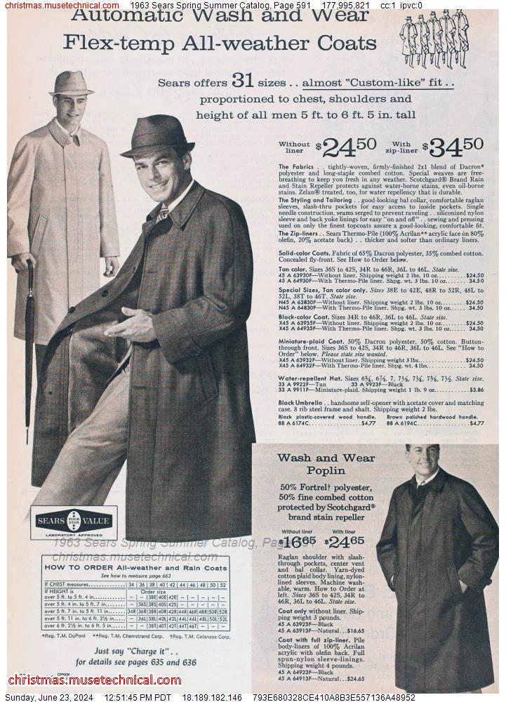 1963 Sears Spring Summer Catalog, Page 591