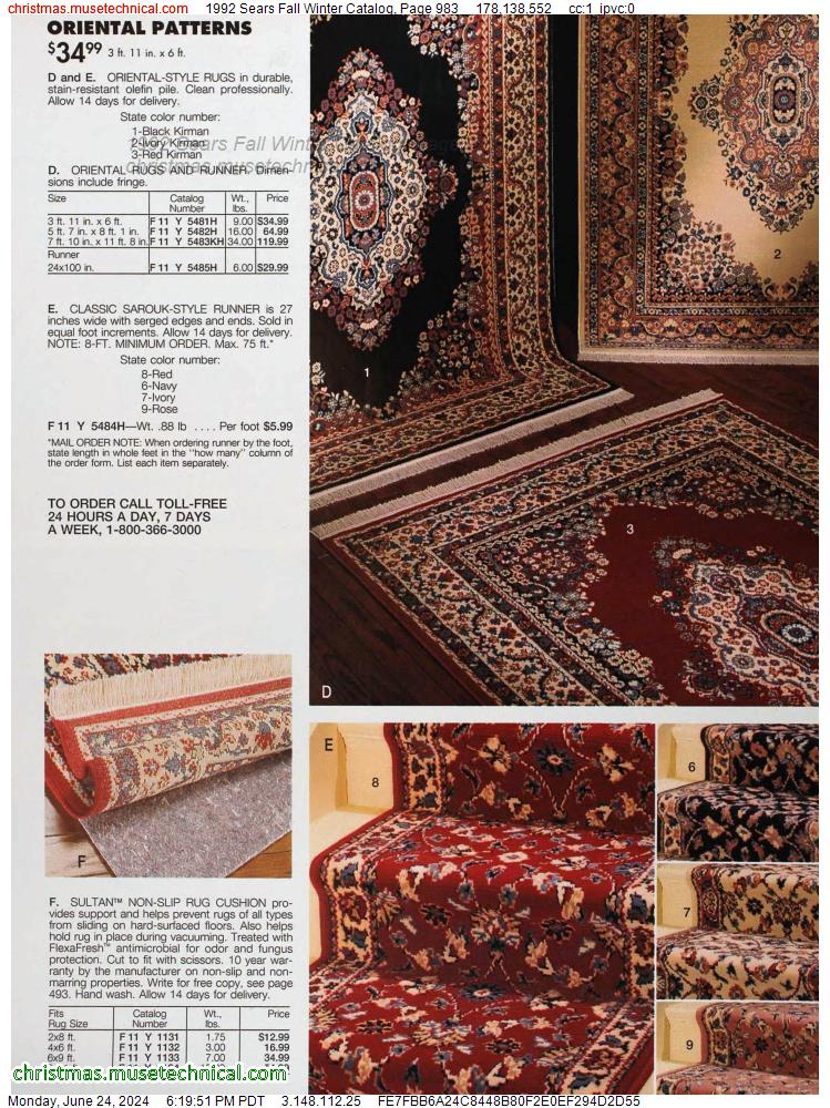 1992 Sears Fall Winter Catalog, Page 983