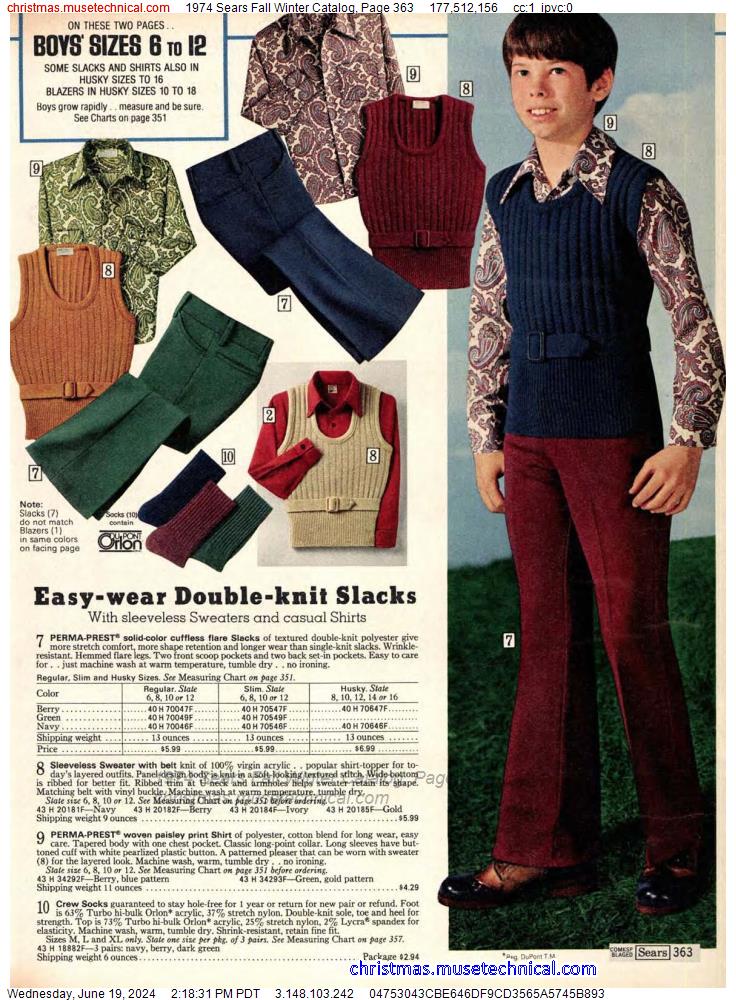 1974 Sears Fall Winter Catalog, Page 363