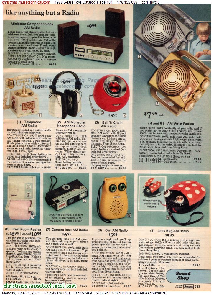 1978 Sears Toys Catalog, Page 181