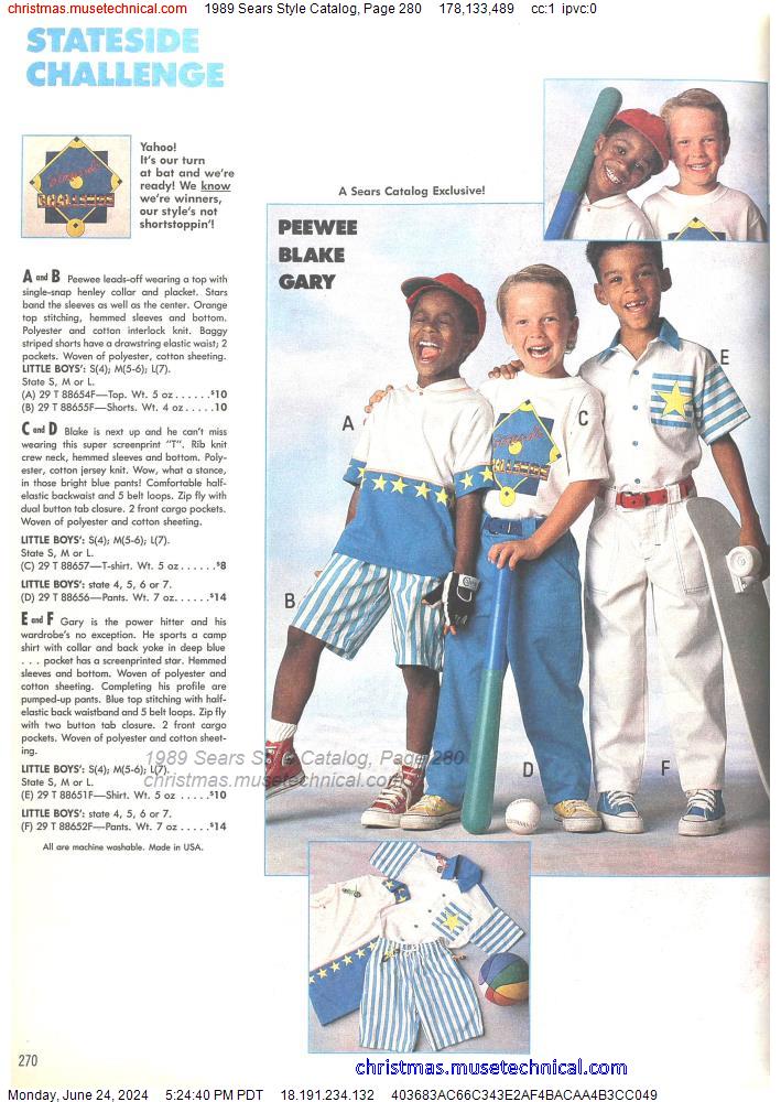 1989 Sears Style Catalog, Page 280