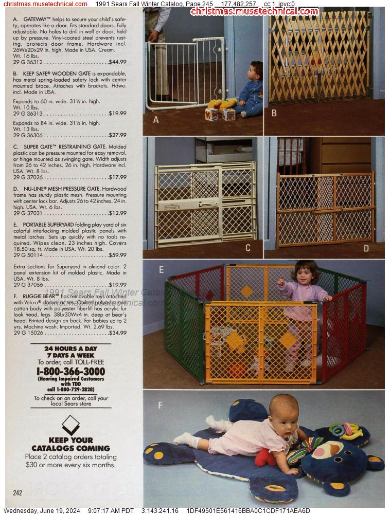 1991 Sears Fall Winter Catalog, Page 245