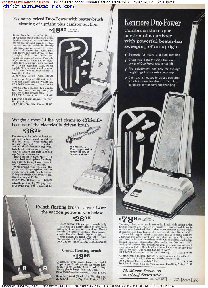 1967 Sears Spring Summer Catalog, Page 1267