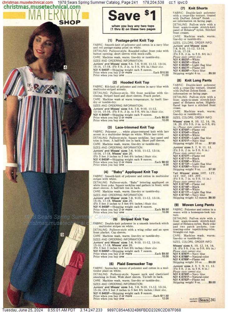 1978 Sears Spring Summer Catalog, Page 241