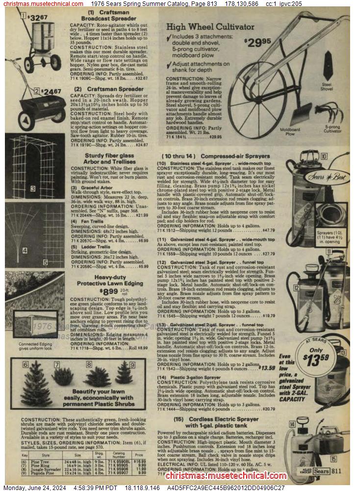 1976 Sears Spring Summer Catalog, Page 813