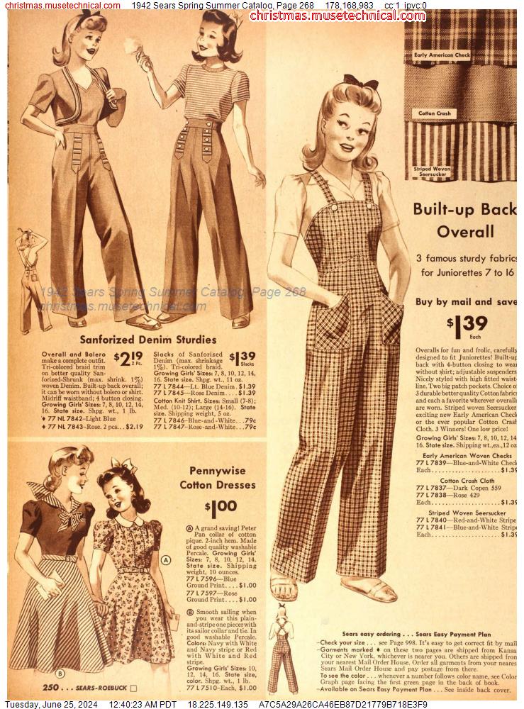 1942 Sears Spring Summer Catalog, Page 268