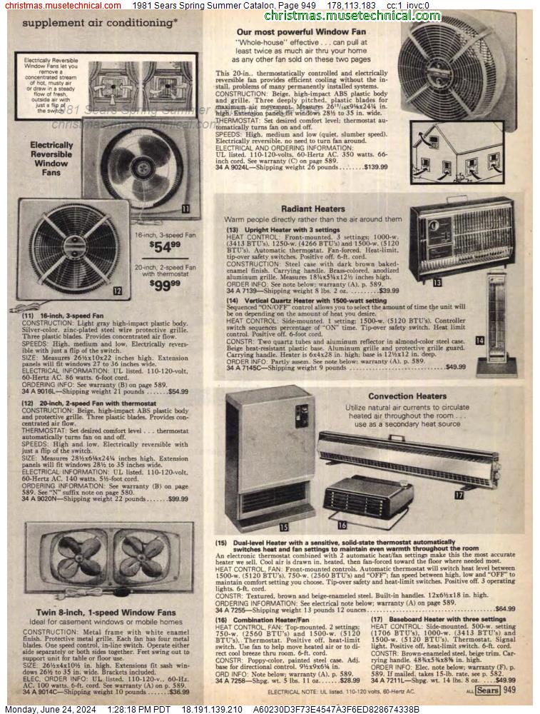 1981 Sears Spring Summer Catalog, Page 949