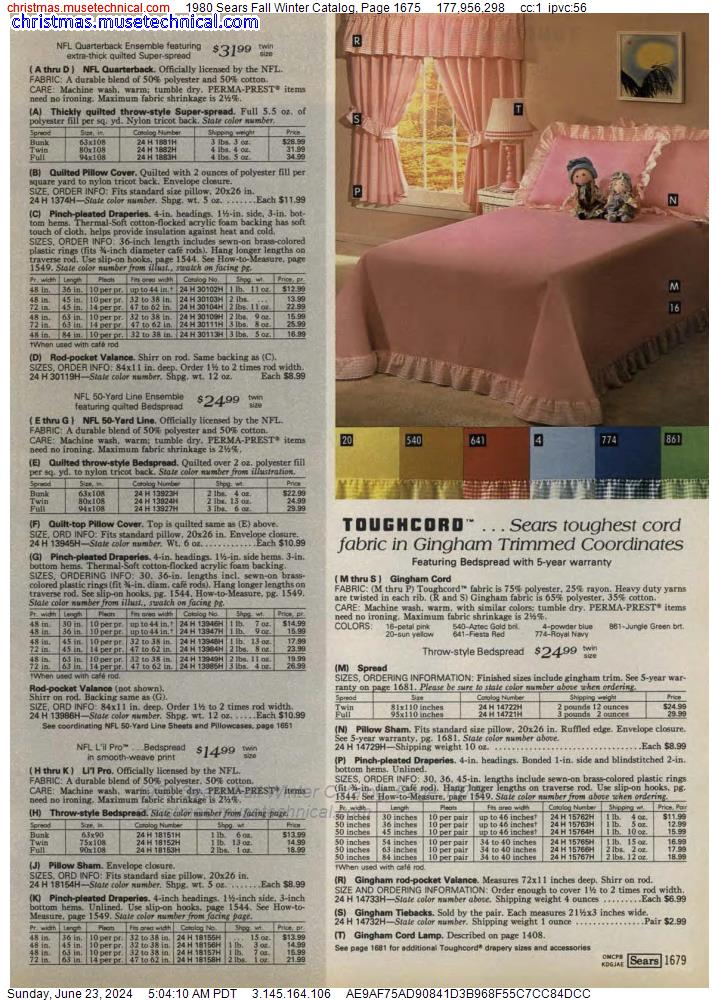 1980 Sears Fall Winter Catalog, Page 1675