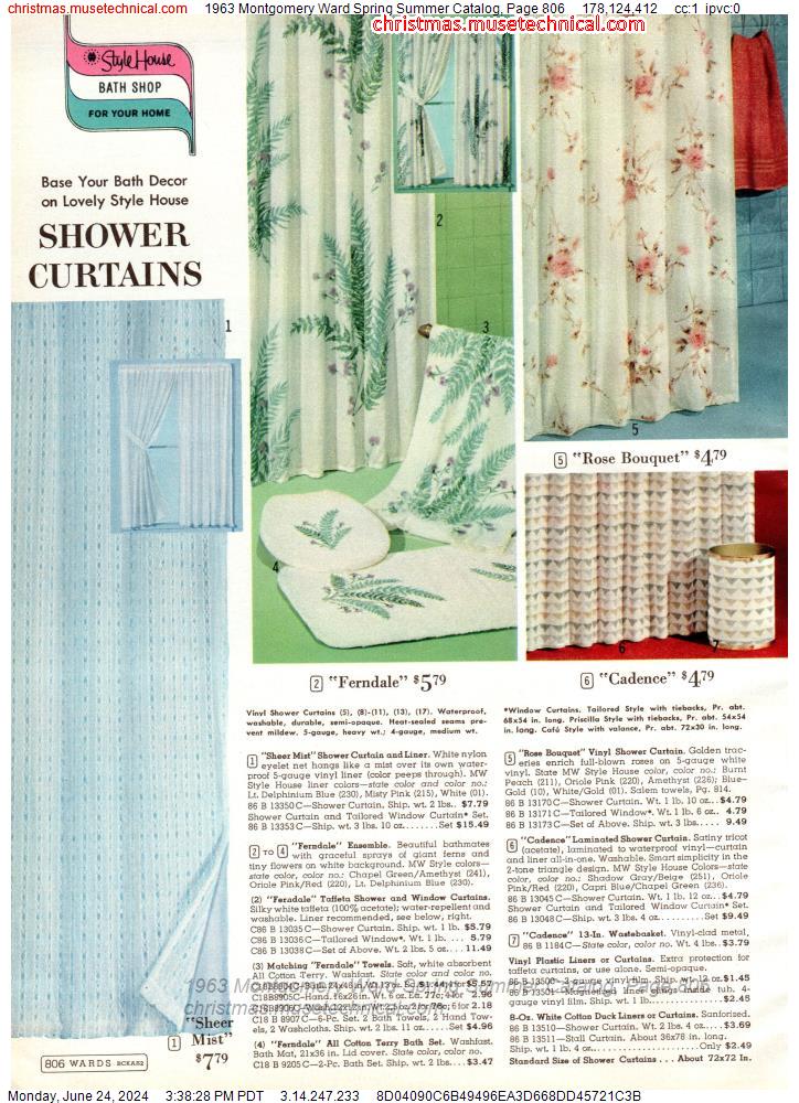 1963 Montgomery Ward Spring Summer Catalog, Page 806