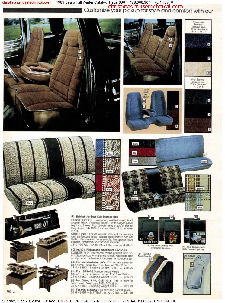 1983 Sears Fall Winter Catalog, Page 686