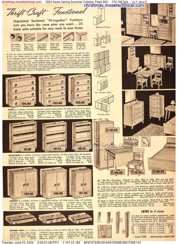 1950 Sears Spring Summer Catalog, Page 562