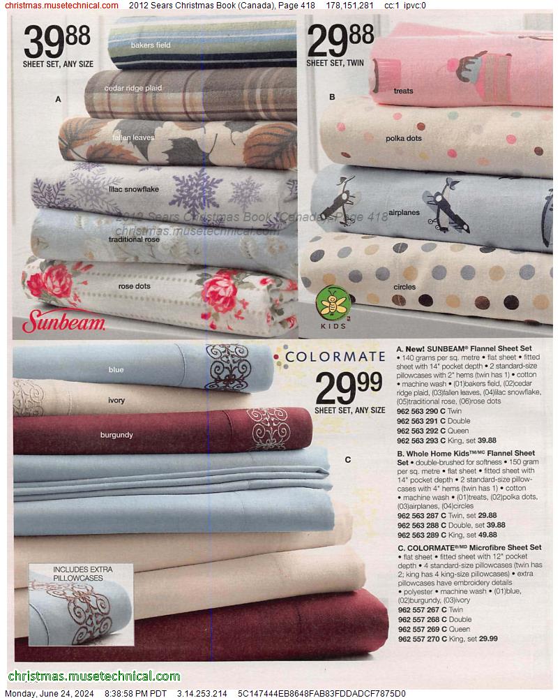 2012 Sears Christmas Book (Canada), Page 418