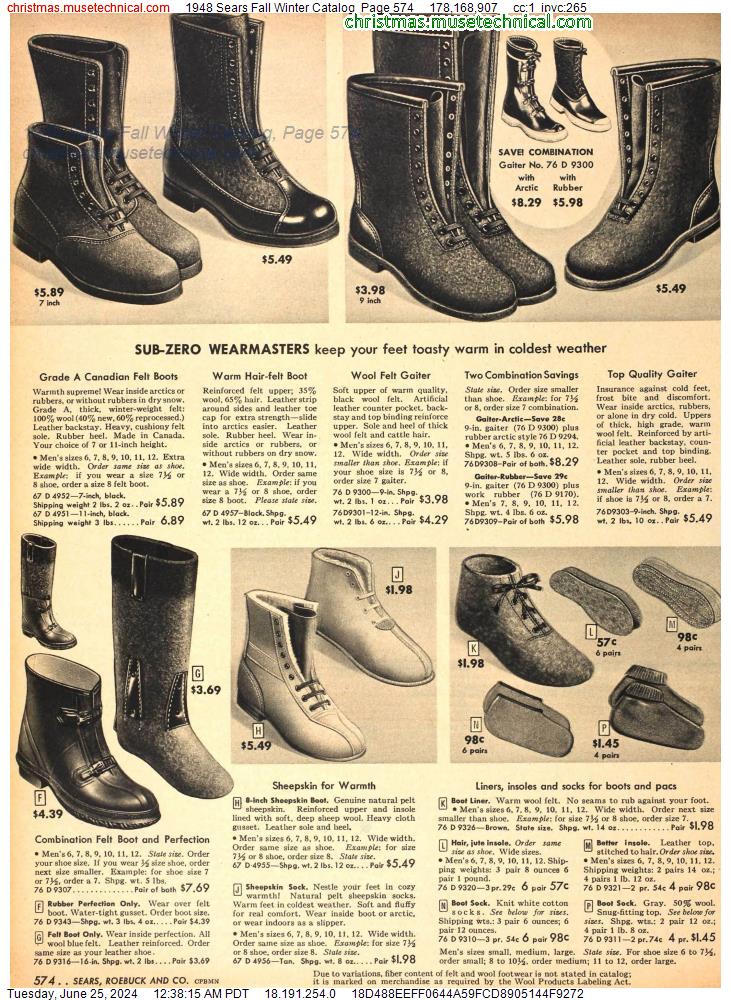 1948 Sears Fall Winter Catalog, Page 574