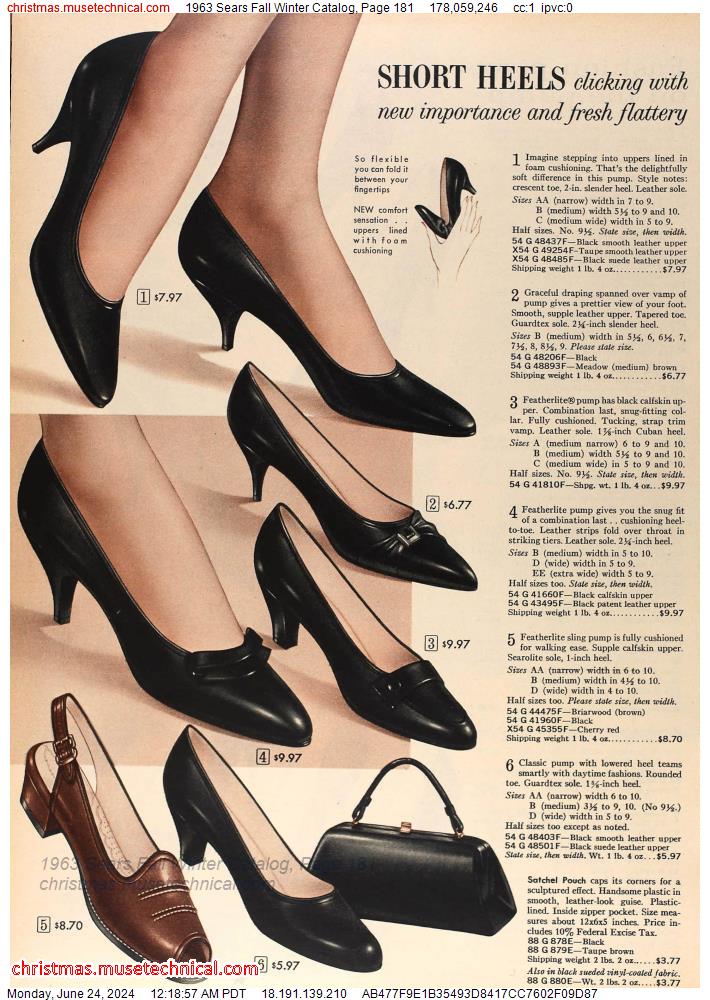 1963 Sears Fall Winter Catalog, Page 181