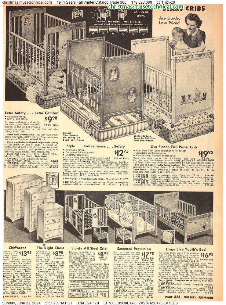 1941 Sears Fall Winter Catalog, Page 360