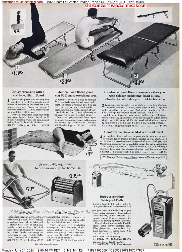 1966 Sears Fall Winter Catalog, Page 543