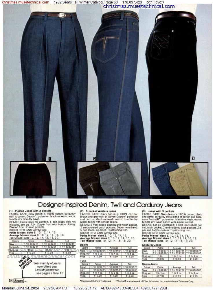 1982 Sears Fall Winter Catalog, Page 60