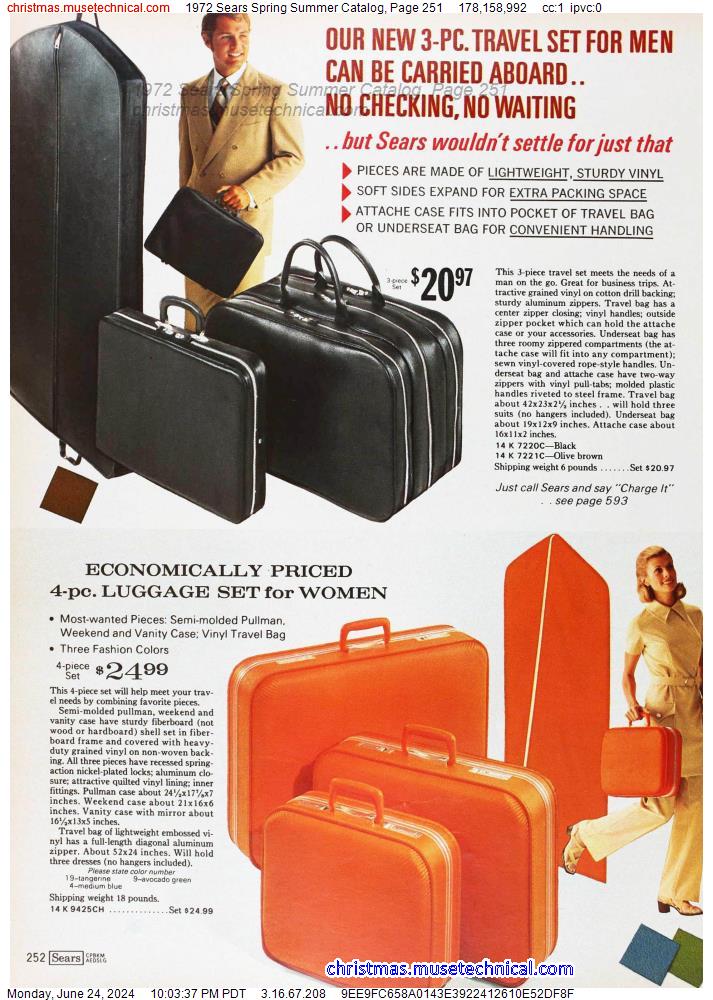1972 Sears Spring Summer Catalog, Page 251