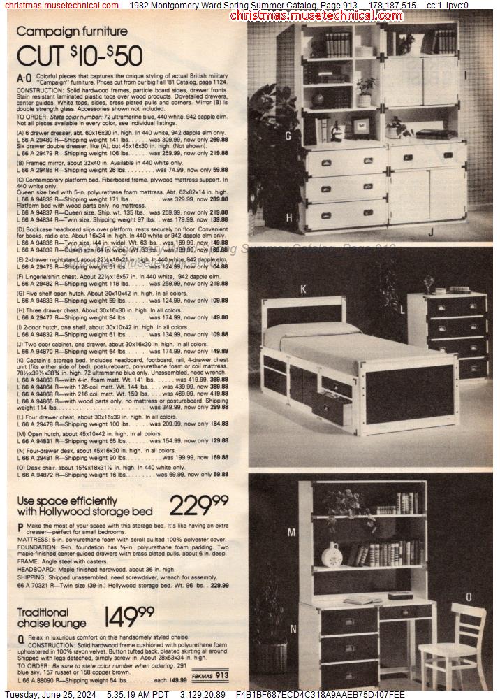 1982 Montgomery Ward Spring Summer Catalog, Page 913