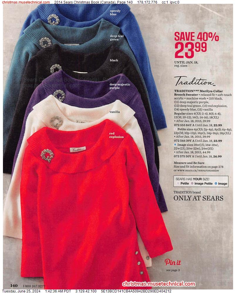 2014 Sears Christmas Book (Canada), Page 140