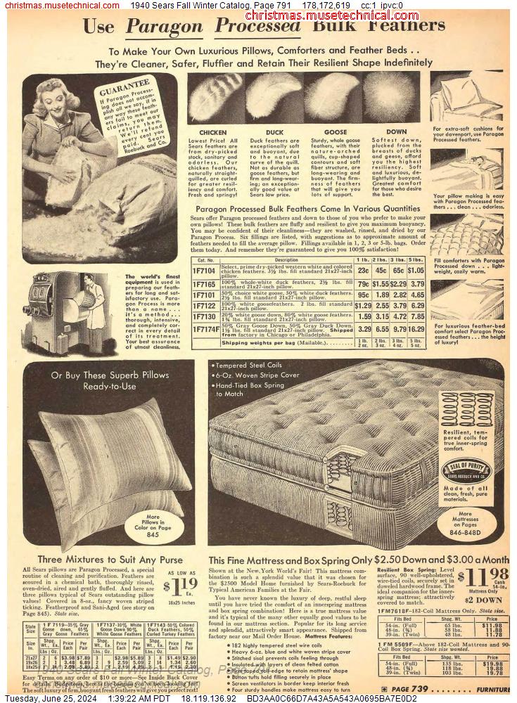 1940 Sears Fall Winter Catalog, Page 791