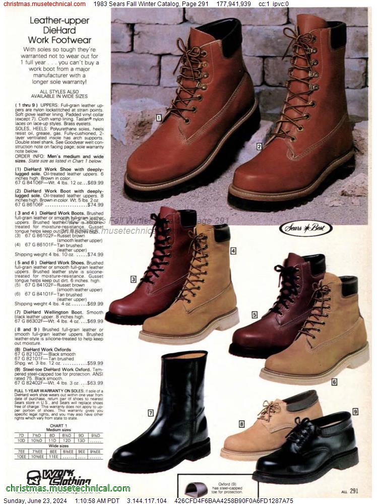 1983 Sears Fall Winter Catalog, Page 291
