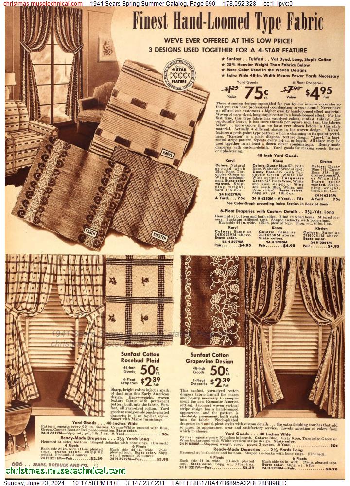 1941 Sears Spring Summer Catalog, Page 690
