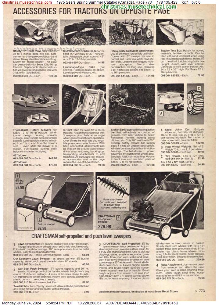 1975 Sears Spring Summer Catalog (Canada), Page 773