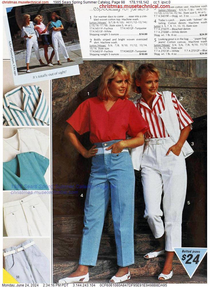1985 Sears Spring Summer Catalog, Page 98