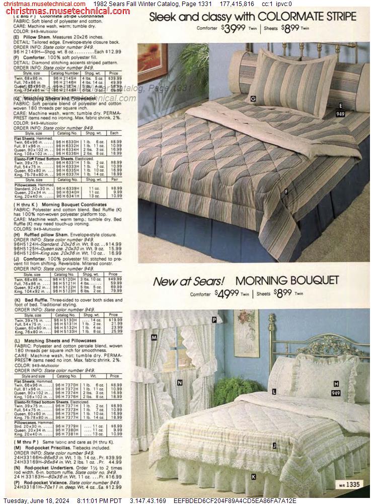 1982 Sears Fall Winter Catalog, Page 1331
