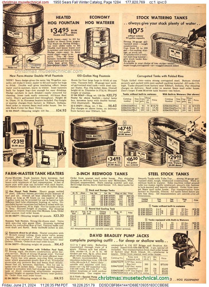 1950 Sears Fall Winter Catalog, Page 1284