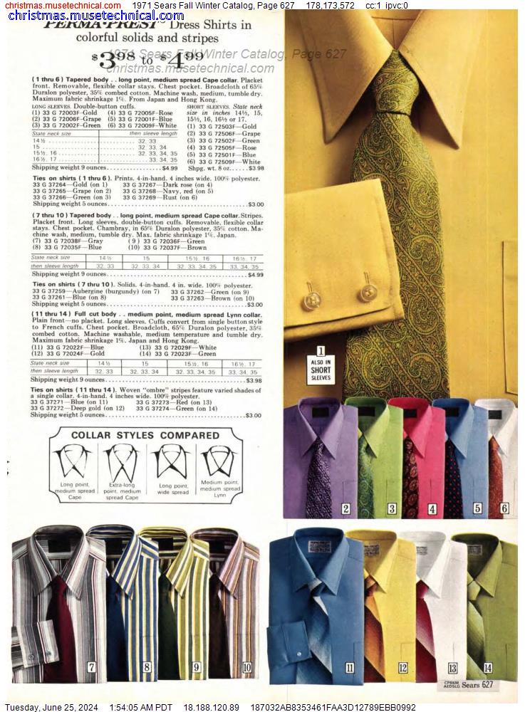 1971 Sears Fall Winter Catalog, Page 627