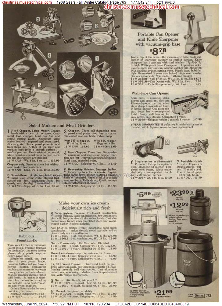 1968 Sears Fall Winter Catalog, Page 763