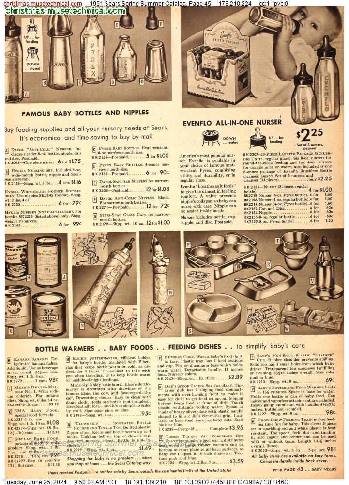 1951 Sears Spring Summer Catalog, Page 45