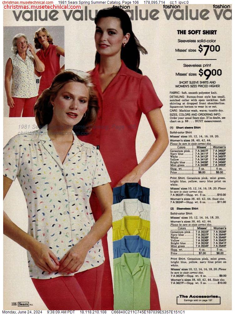 1981 Sears Spring Summer Catalog, Page 106